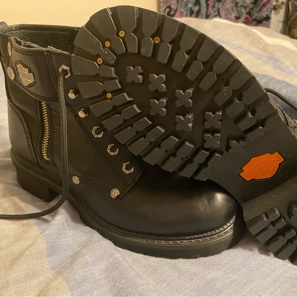 Harley Davidson Combat Boots Sz. 9 1/2 - Picture 6 of 8